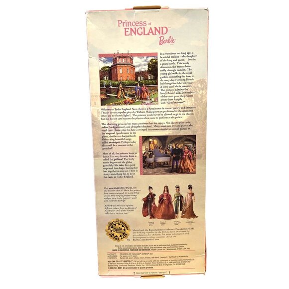 Barbie Princess Of England Collector Edition Dolls Of The World 2003 NRFB #B3459 - Picture 3 of 6